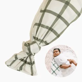 Sage Windowpane Swaddle II