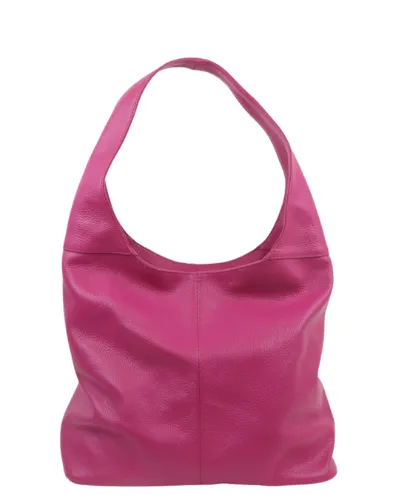 SIGNORIA Soft Italian Leather Hobo / Shoulder Bag, Fuchsia