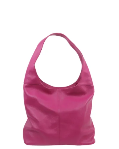 SIGNORIA Soft Italian Leather Hobo / Shoulder Bag, Fuchsia