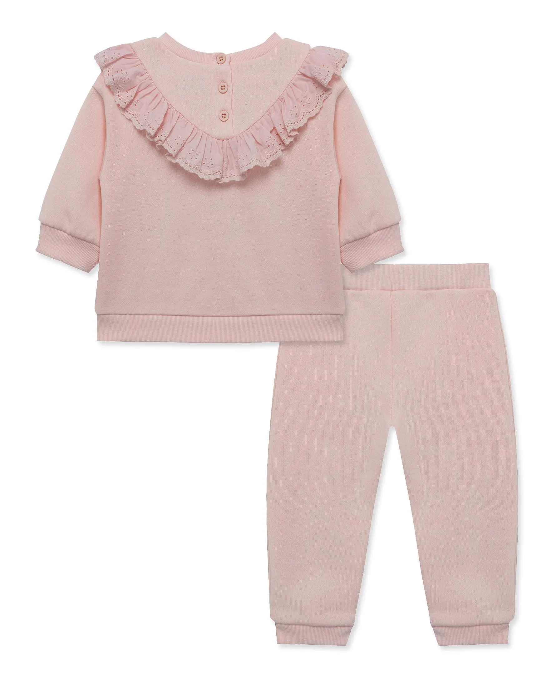 Soft Pink Sweatshirt Set (12M-24M)