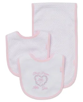 Thank Heaven For Little Girls Bib & Burp Set