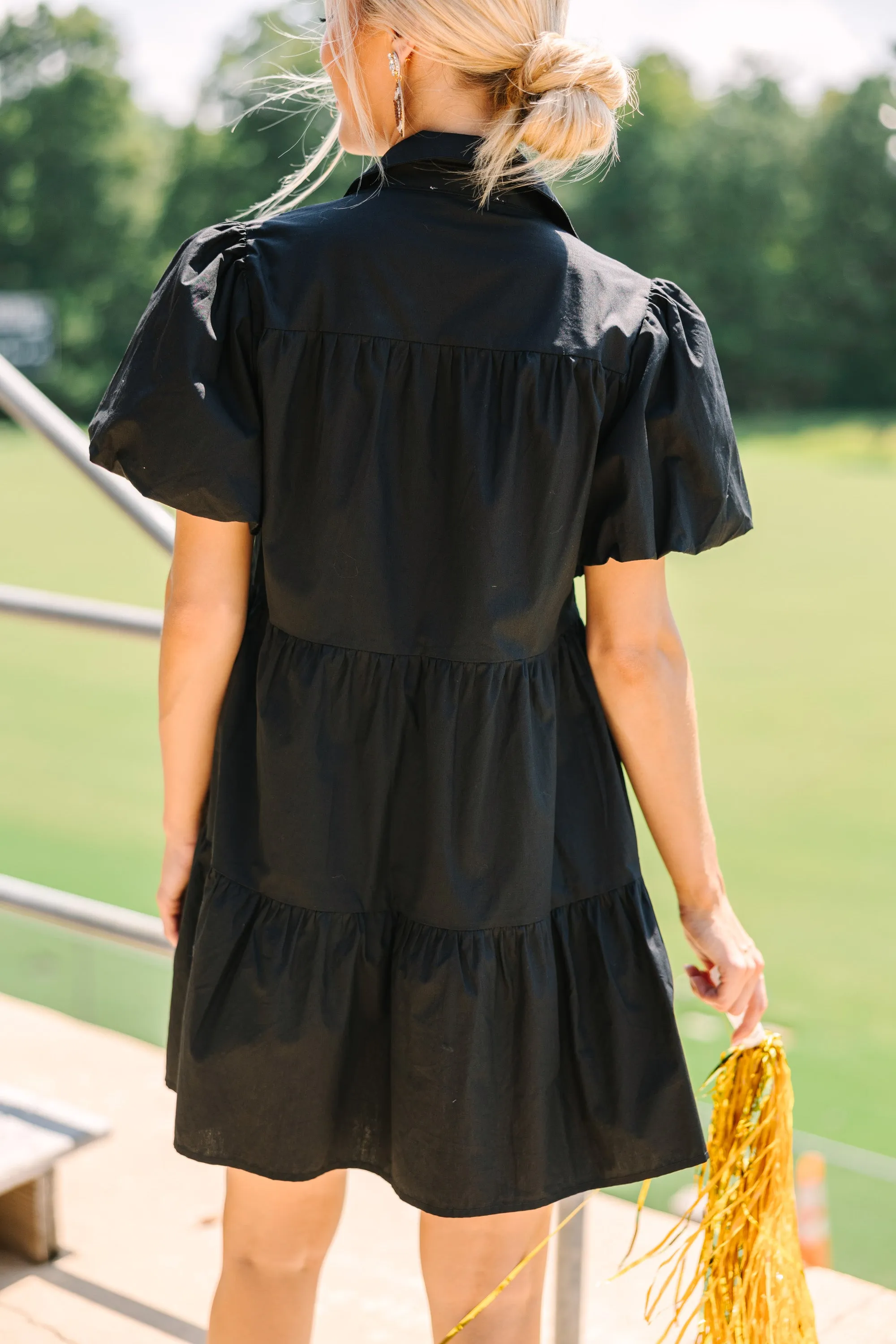 Touchdown Black Sequin Football Dress