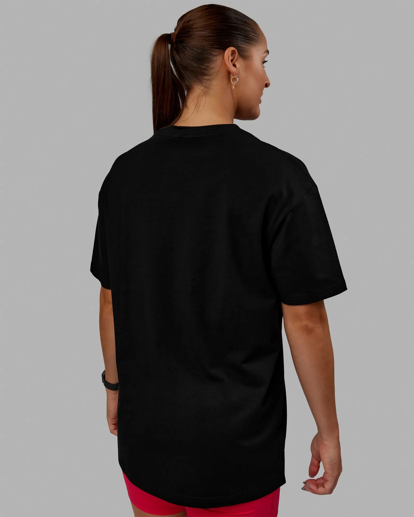 Unisex 1% Better FLXCotton Tee Oversize - Black-Scarlet