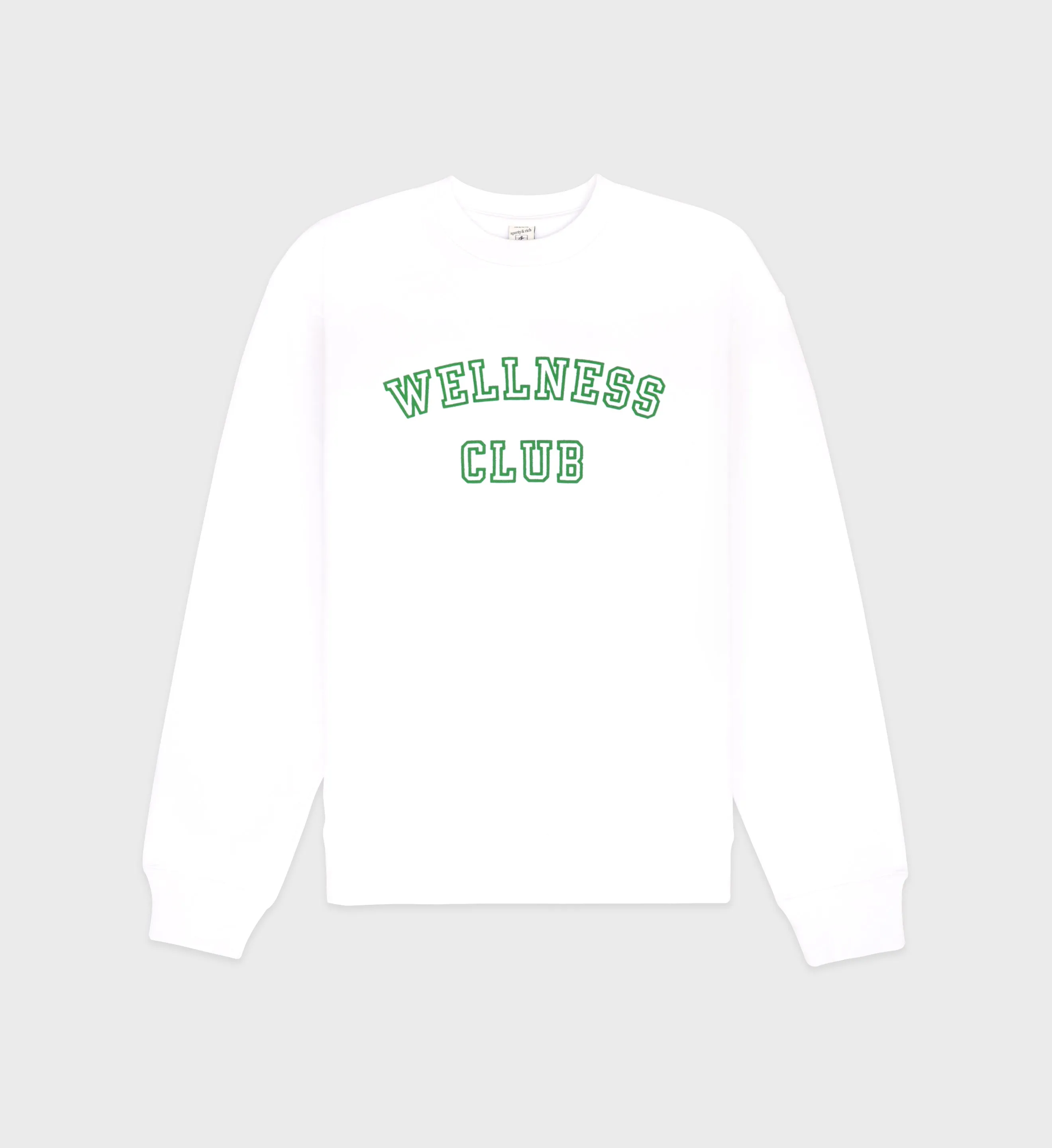 Wellness Club Crewneck - White/Verde