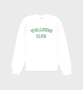 Wellness Club Crewneck - White/Verde