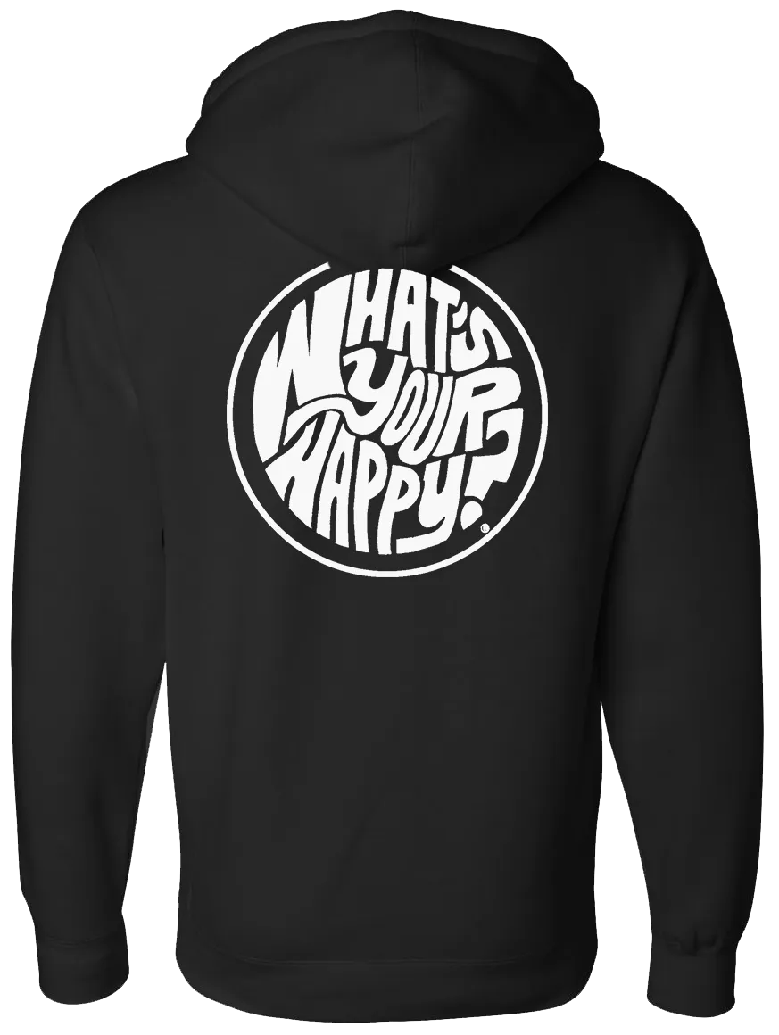 What's Your Happy? Pocket/Back print pullover hoodie