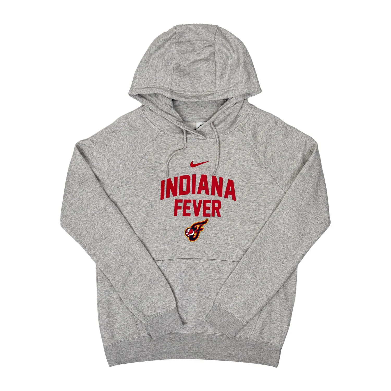 Womens Indiana Fever Wordmark With Logo Varsity Hooded Sweatshirt in Grey by Nike