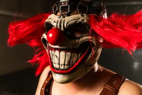 Xcoser Twisted Metal Sweet Tooth-Maske aus Kunstharz, verbesserte Cosplay-Killer-Clown-Maske für Rollenspiele（Pre-order，＞40 days）