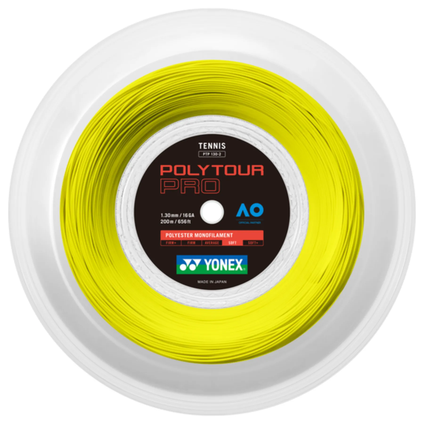 Yonex Poly Tour Pro 130 Tennis String 200m Coil-Flash Yellow