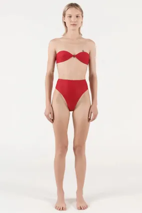 ZIAH - 90's High Waist Bottom - Vermillion Red *FINAL SALE